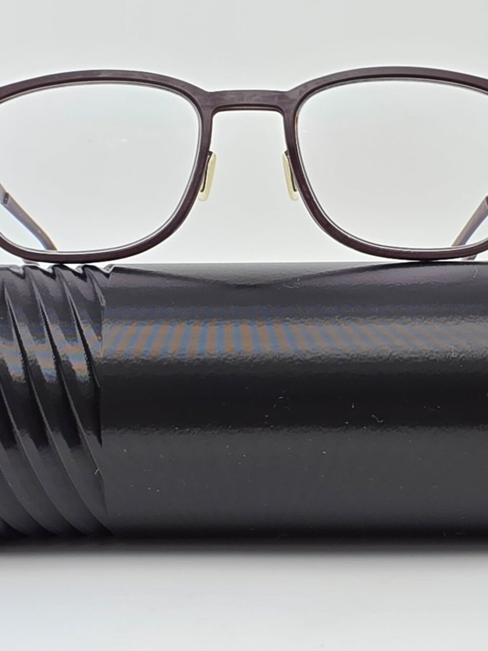 IC! Berlin Tobias J. Burgundy Graphite Rubber Eyeglasses Frame w/ Case Germany